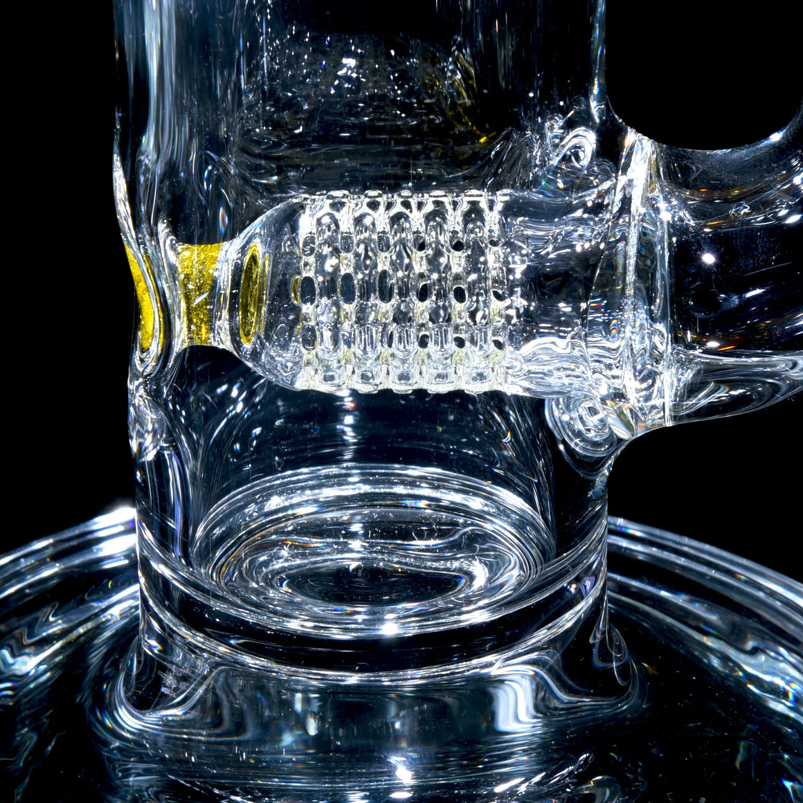 Accented 44mm V2 Upgrid Stemline Straight Tube w/ 4-hole Horned Slide - Transparent Orange - 18mm Female