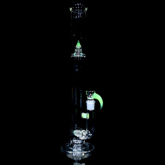 Accented 44mm V2 Upgrid Stemline Straight Tube w/ 4-hole Horned Slide - Slyme - 18mm Female