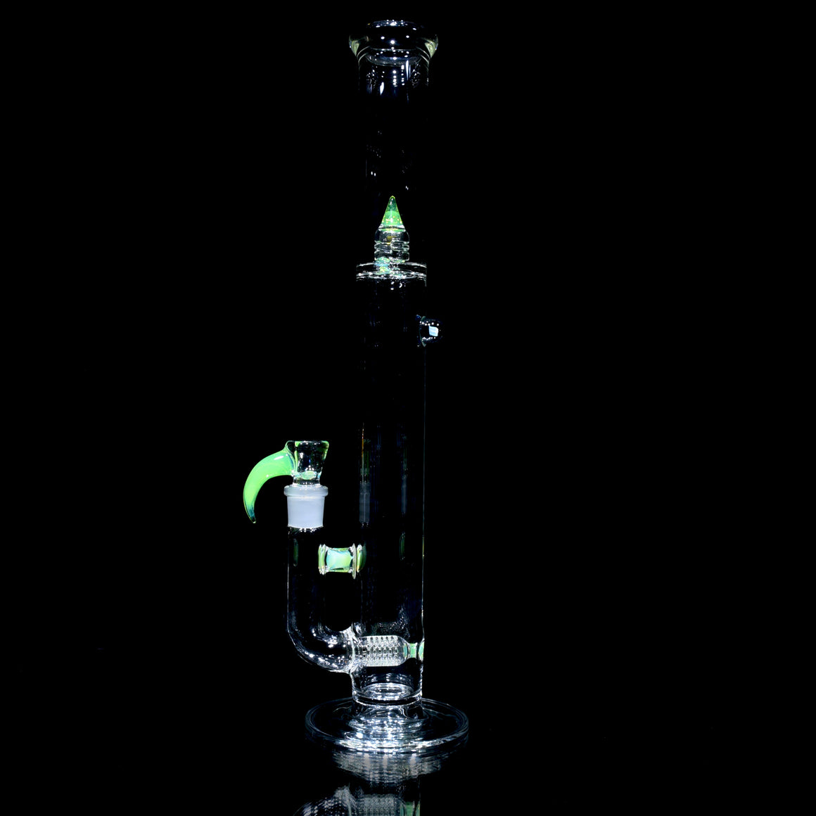 Accented 44mm V2 Upgrid Stemline Straight Tube w/ 4-hole Horned Slide - Slyme - 18mm Female