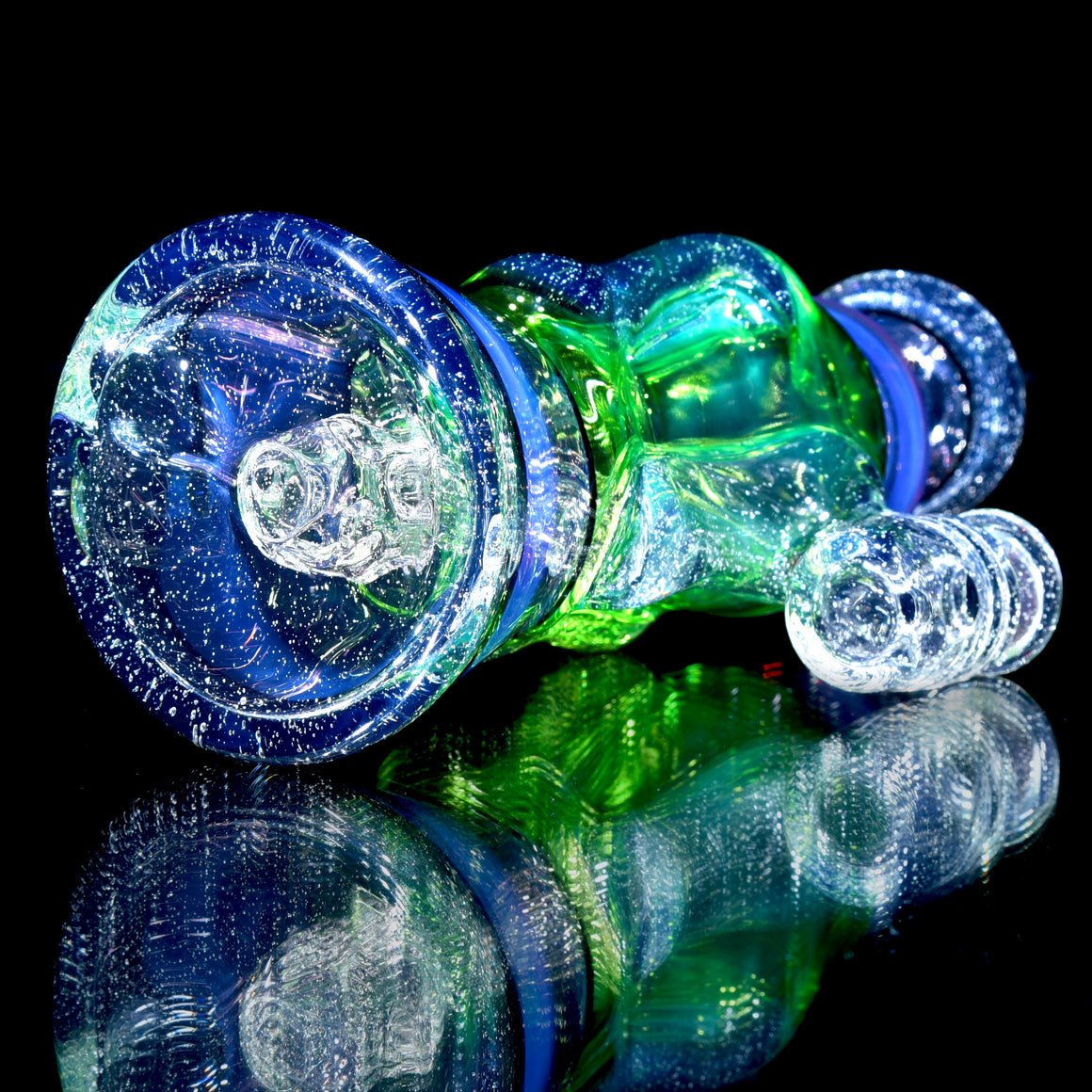 UV/CFL Reactive Mid-size Double-uptake Rycycler -  Haterade/BluV/Custom Telemagenta over Potion/Jet Black Lippies - 10mm Female