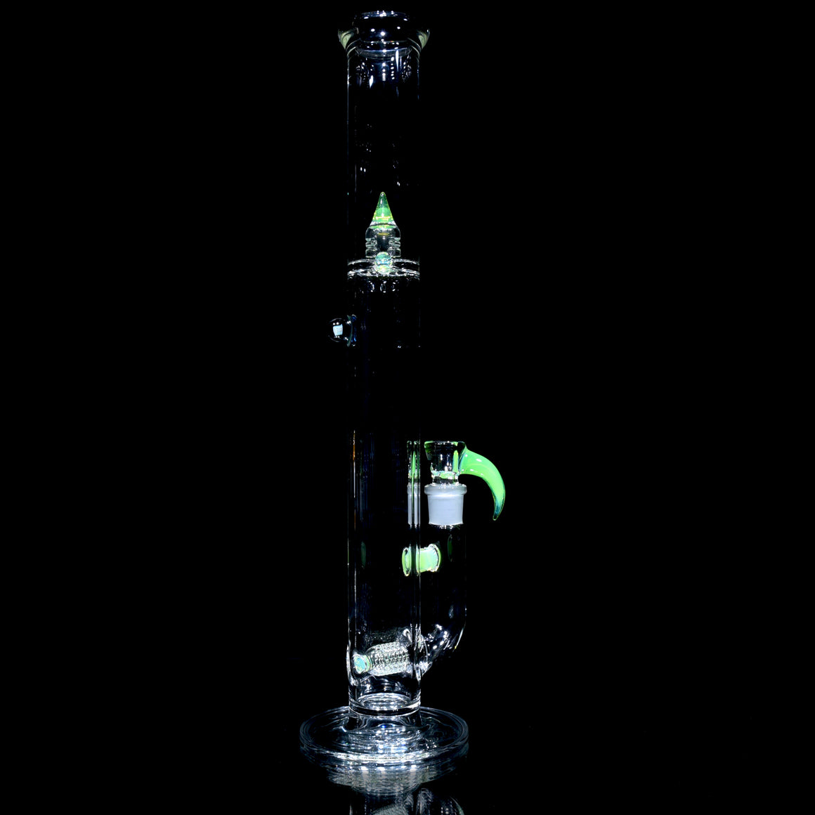 Accented 44mm V2 Upgrid Stemline Straight Tube w/ 4-hole Horned Slide - Slyme - 18mm Female