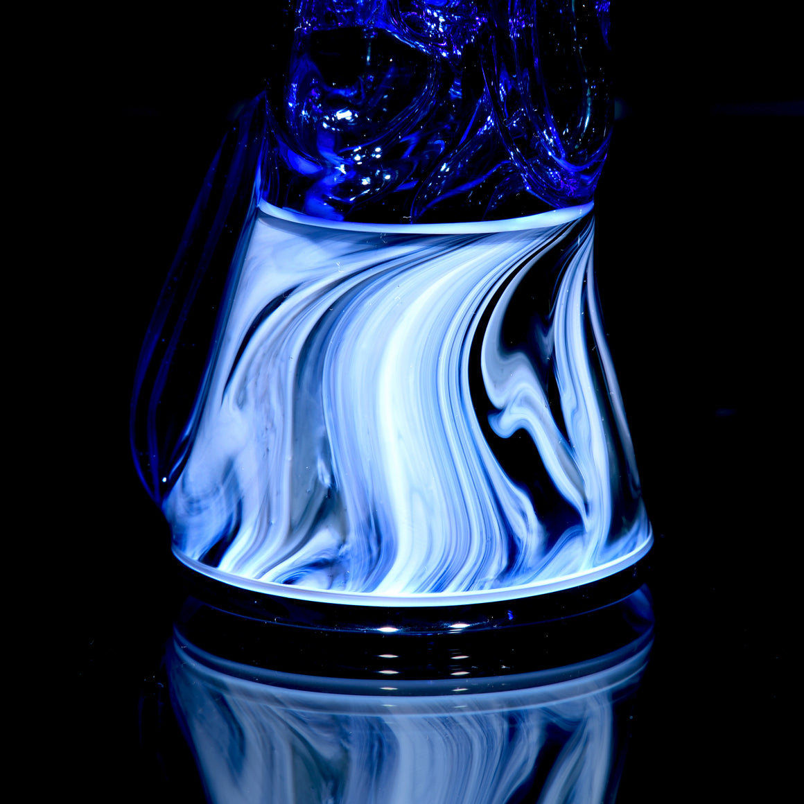 Fully-worked Mid-size Double-uptake Rycycler -  Blue Dream/Custom Marble Tech/White Lotus Lippies - 10mm Female