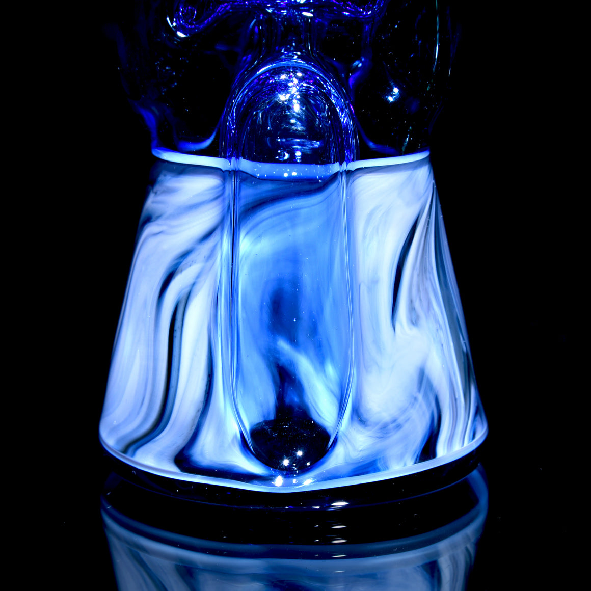 Fully-worked Mid-size Double-uptake Rycycler -  Blue Dream/Custom Marble Tech/White Lotus Lippies - 10mm Female