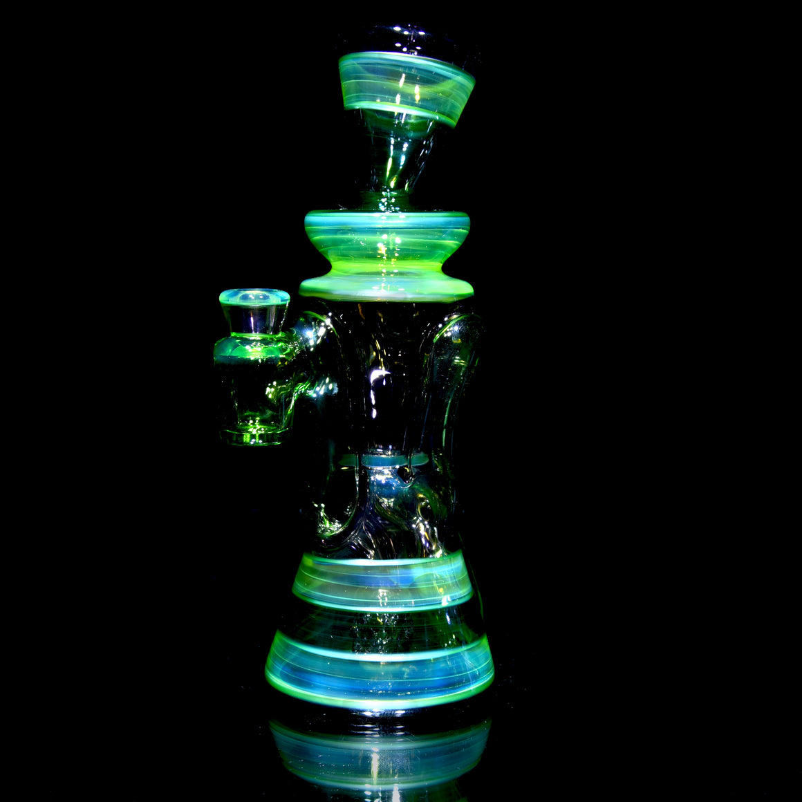 Fully-worked Full-size Double-uptake Rycycler -  Nightshade w/ Haterade, Ectoplasm, Atlantis, Chromium Lippies - 10mm Female
