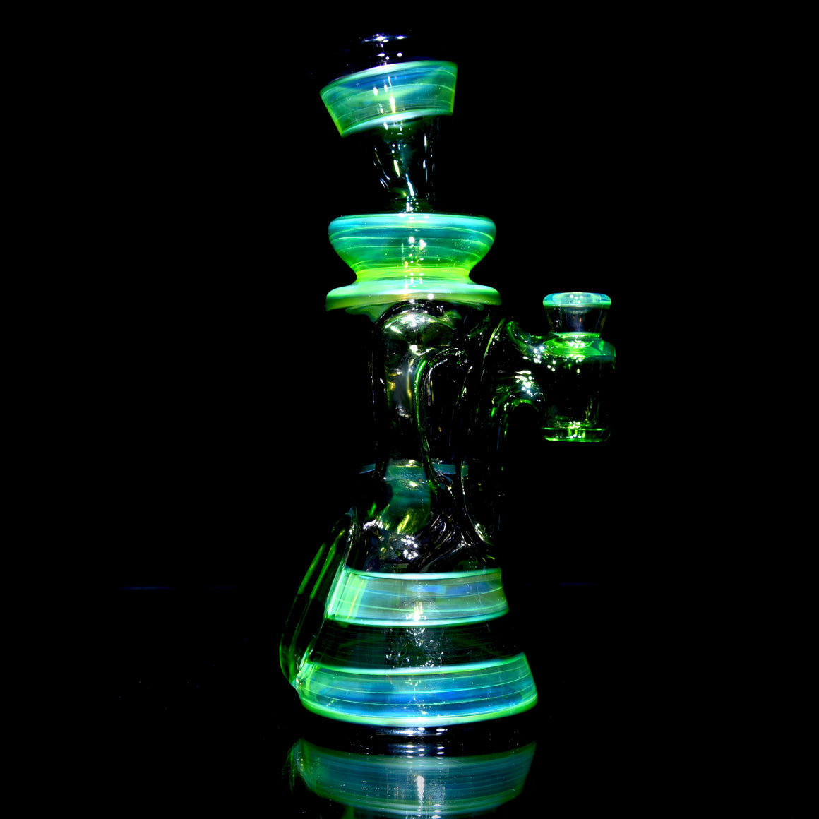 Fully-worked Full-size Double-uptake Rycycler -  Nightshade w/ Haterade, Ectoplasm, Atlantis, Chromium Lippies - 10mm Female