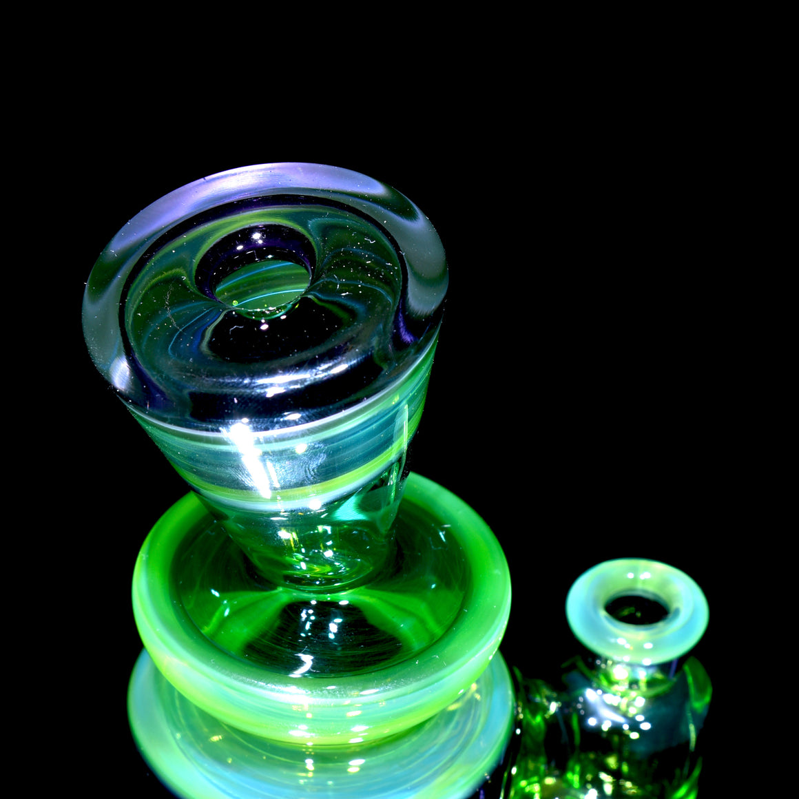 Fully-worked Full-size Double-uptake Rycycler -  Nightshade w/ Haterade, Ectoplasm, Atlantis, Chromium Lippies - 10mm Female