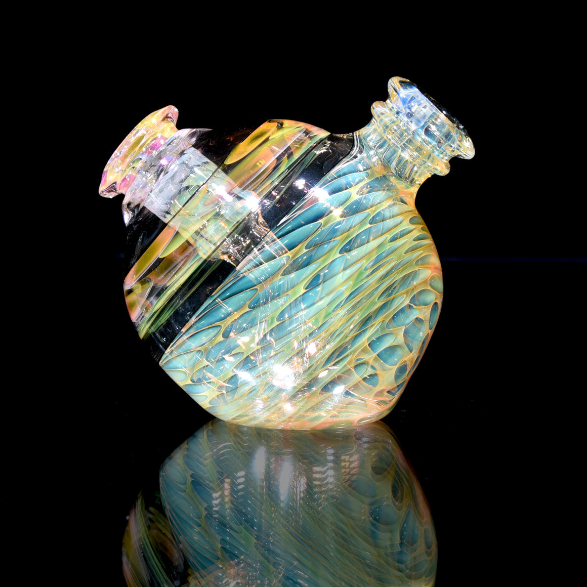 Gold & Silver Fume Honeycomb Blob Rig - 10mm Female