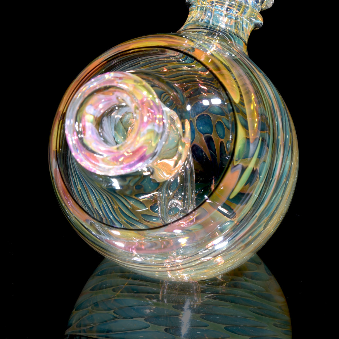 Gold & Silver Fume Honeycomb Blob Rig - 10mm Female