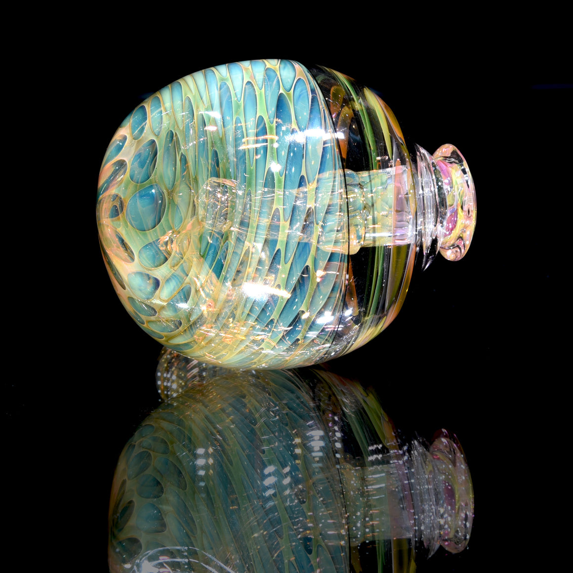 Gold & Silver Fume Honeycomb Blob Rig - 10mm Female