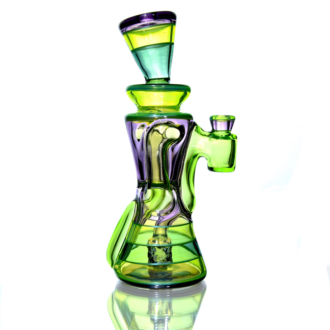 Fully-worked Full-size Double-uptake Rycycler -  Nightshade w/ Haterade, Ectoplasm, Atlantis, Chromium Lippies - 10mm Female