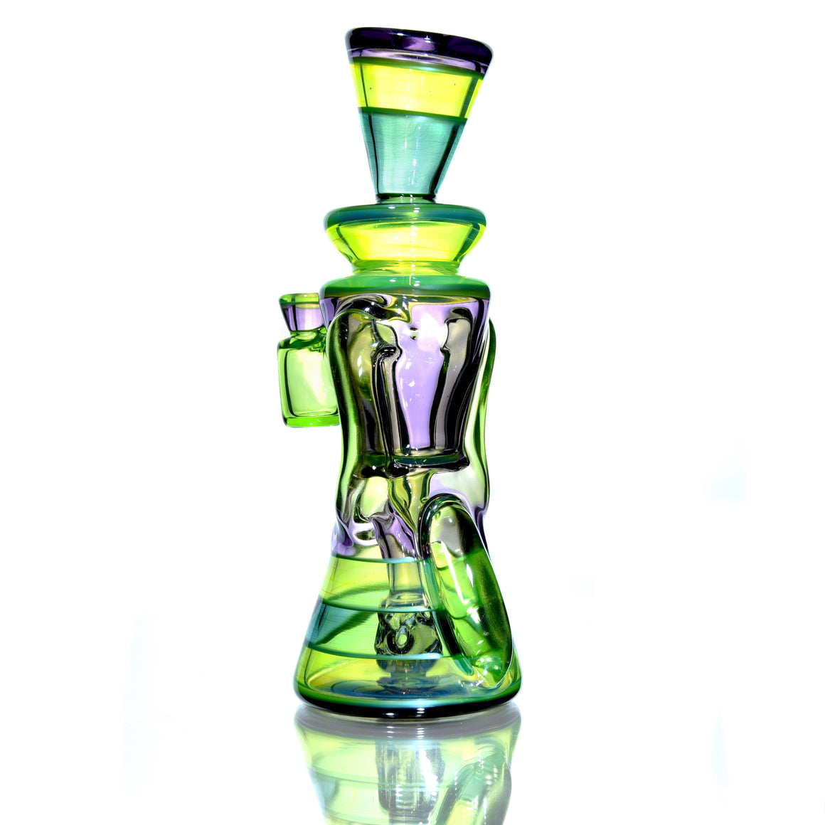 Fully-worked Full-size Double-uptake Rycycler -  Nightshade w/ Haterade, Ectoplasm, Atlantis, Chromium Lippies - 10mm Female