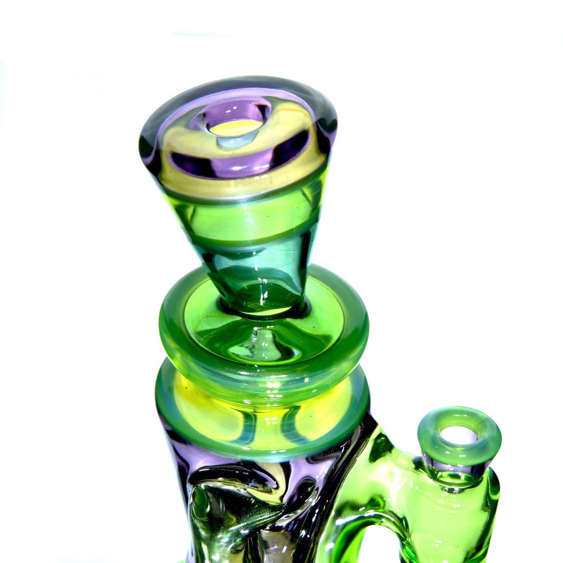 Fully-worked Full-size Double-uptake Rycycler -  Nightshade w/ Haterade, Ectoplasm, Atlantis, Chromium Lippies - 10mm Female