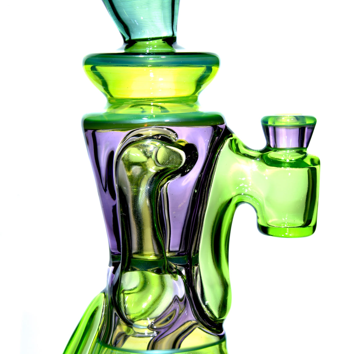 Fully-worked Full-size Double-uptake Rycycler -  Nightshade w/ Haterade, Ectoplasm, Atlantis, Chromium Lippies - 10mm Female