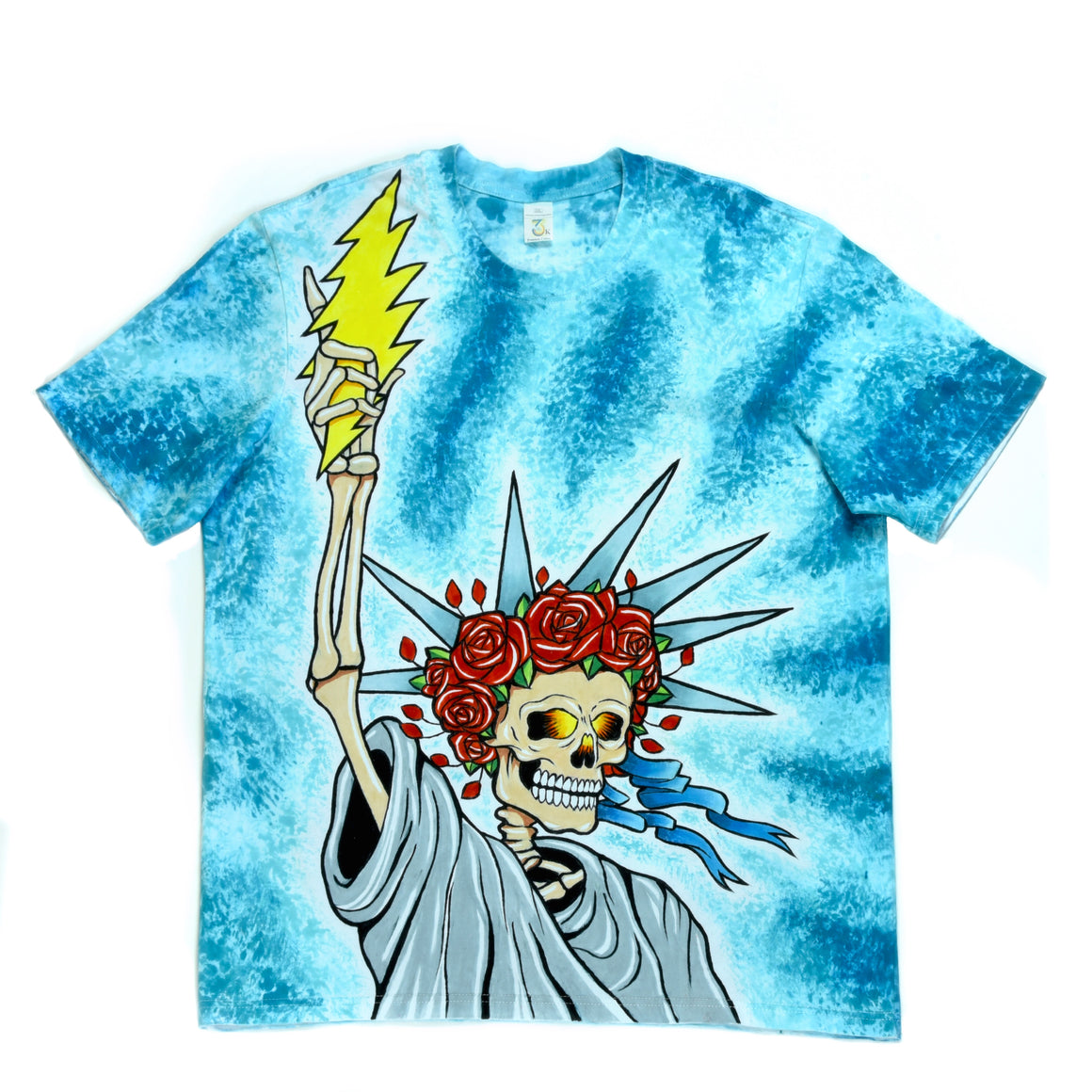 Large - Hand-painted and Dyed T-Shirt - Grateful Dead Bertha