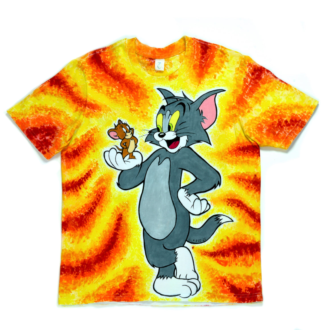 Medium - Hand-dyed T-Shirt - Tom and Jerry #1