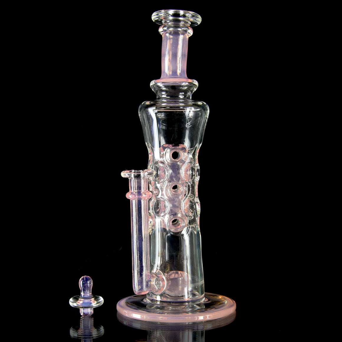 CFL Reactive 15-hole Straight Fab w/ Control Tower Cap - Pastel Serum - 10mm Female