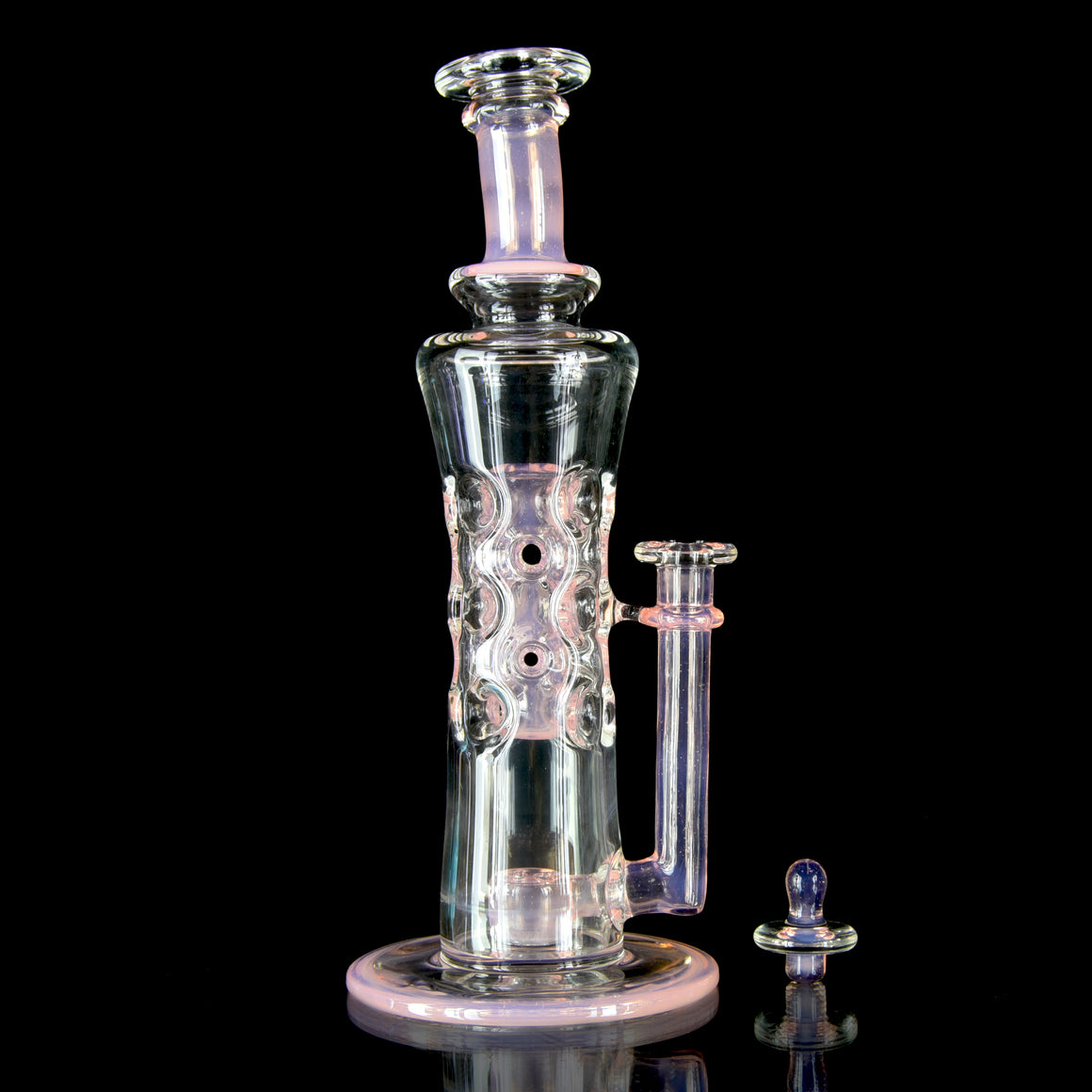 CFL Reactive 15-hole Straight Fab w/ Control Tower Cap - Pastel Serum - 10mm Female