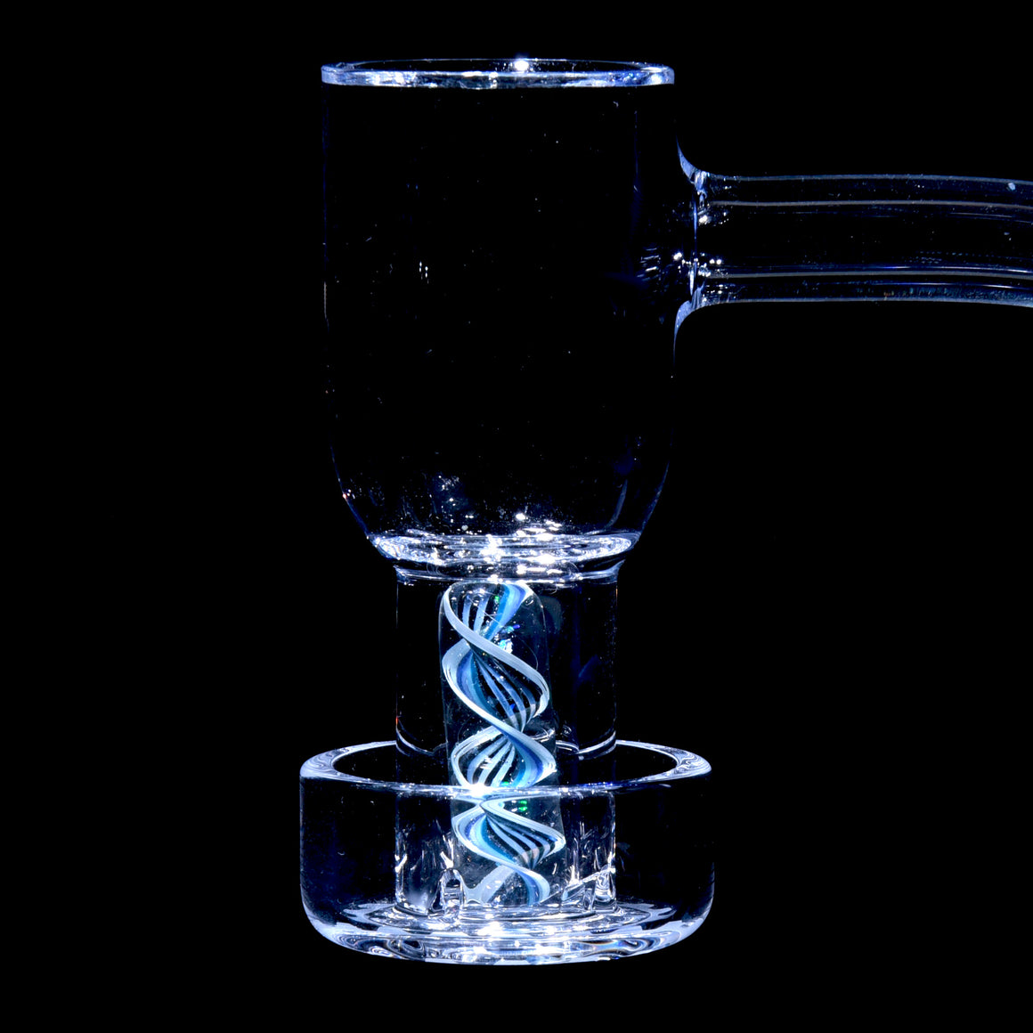 Heady UV Reactive Crushed Opal Spiral Pillar