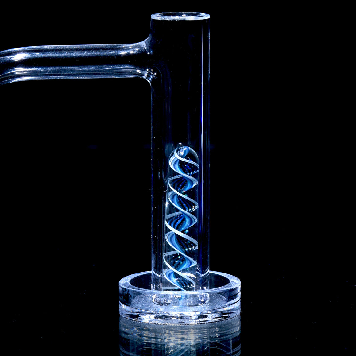 Heady UV Reactive Crushed Opal Spiral Pillar