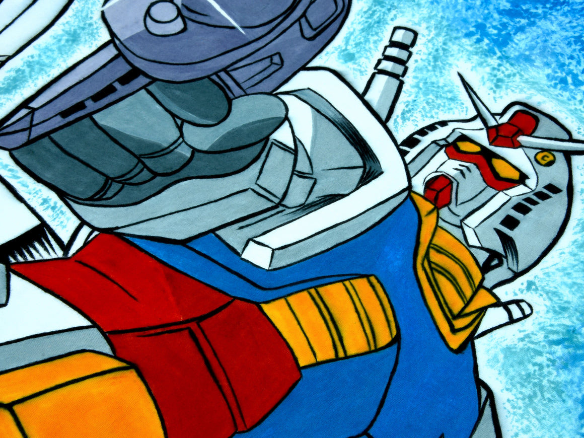 Medium - Hand-painted and Dyed T-Shirt - RX-78-2 Gundam #1
