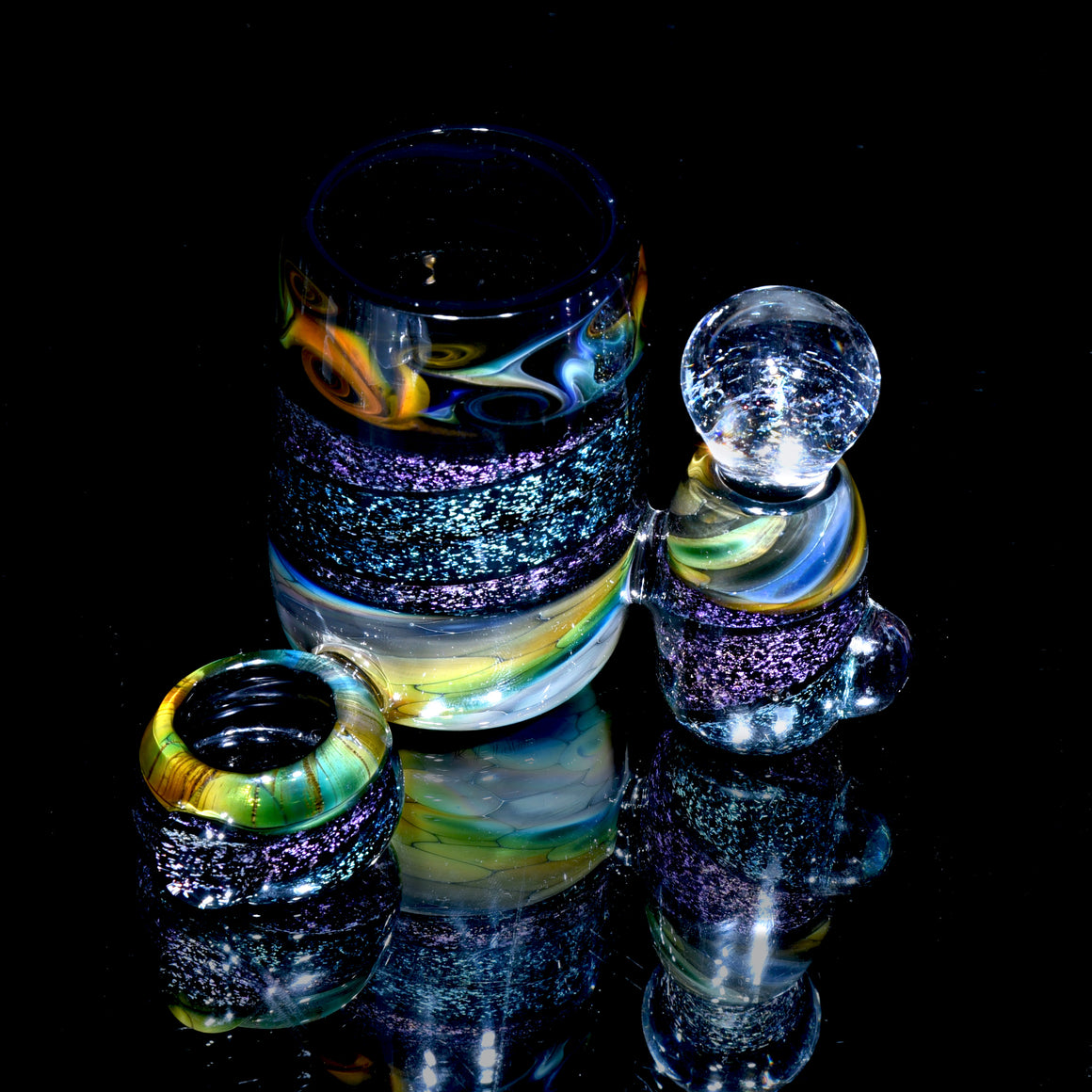Dichroic Dab Station w/ Q-tip Holder, Cap Stand, & Iso Reservoir
