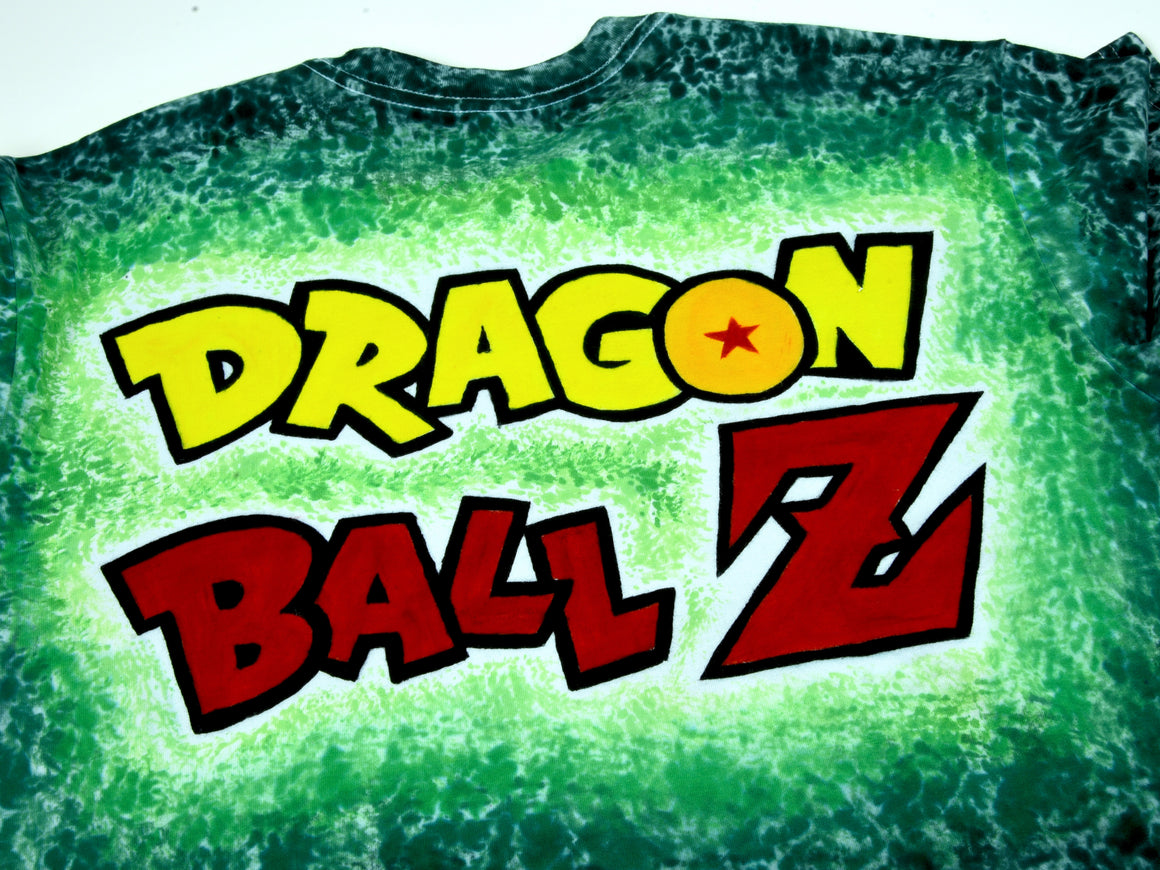 XL - Tie-dyed and Hand-painted T-Shirt - DBZ Frieza #1