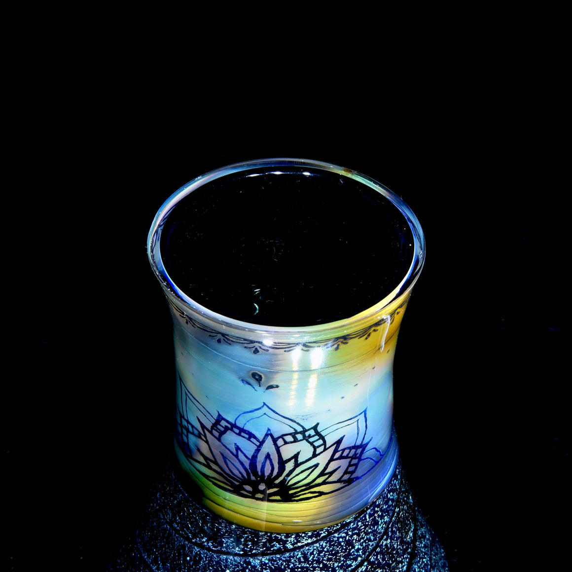 XL Dichroic Corked Jar with Fume Drawing