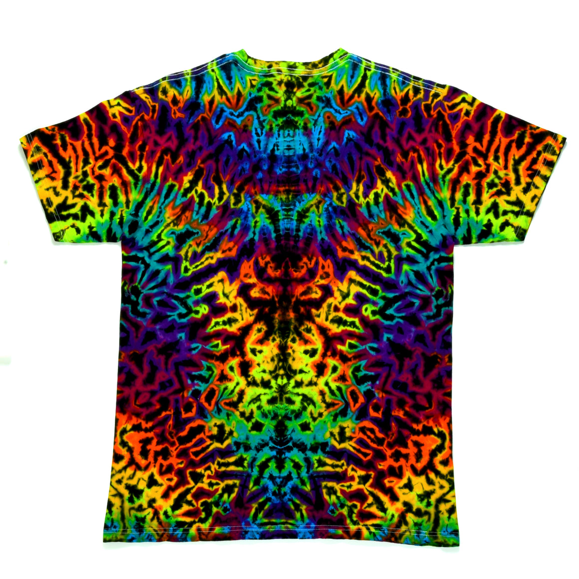 Medium- Short Sleeve Tie Dye T-Shirt - 24-point Rainbow Mandala