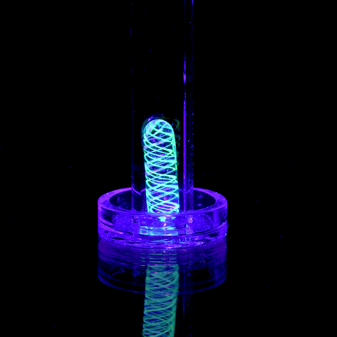 Heady UV Reactive Crushed Opal Spiral Pillar