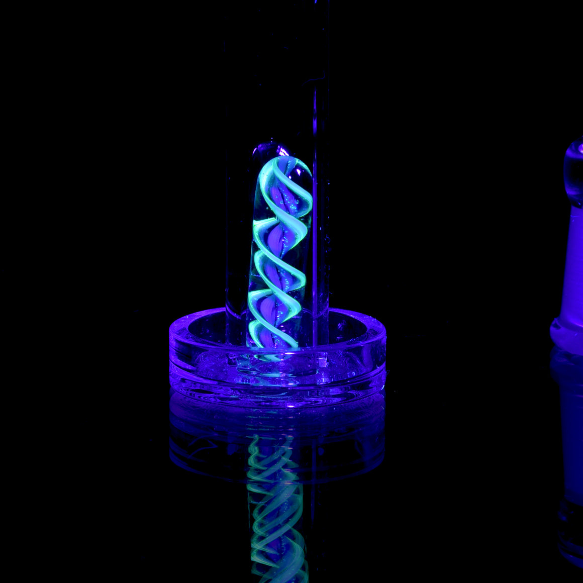 Heady UV Reactive Crushed Opal Spiral Pillar