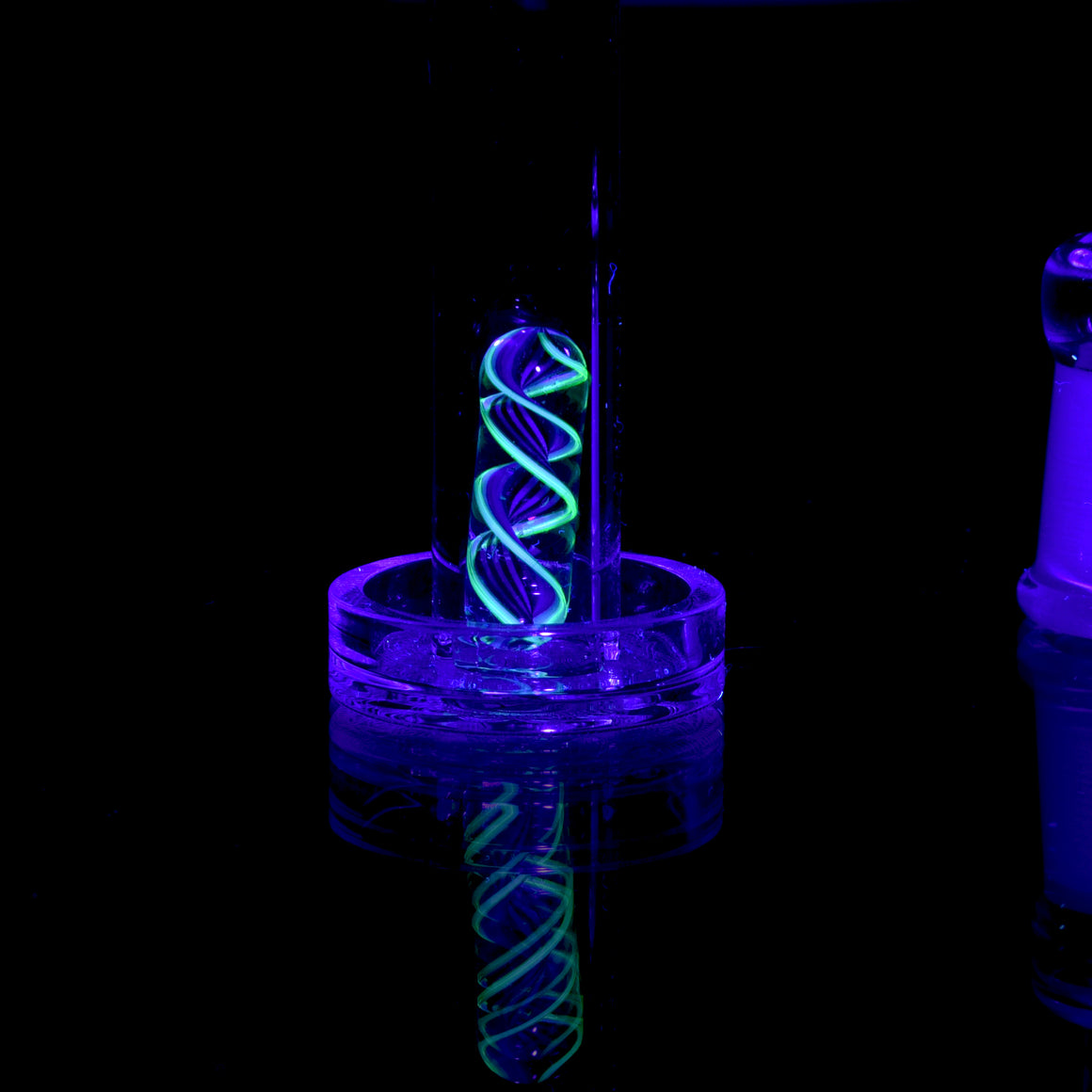 Heady UV Reactive Crushed Opal Spiral Pillar
