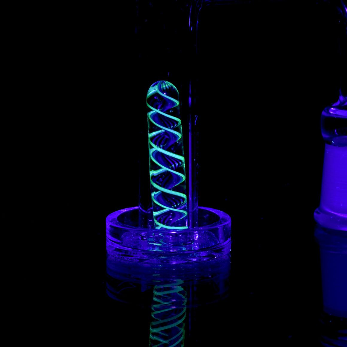 Heady UV Reactive Crushed Opal Spiral Pillar