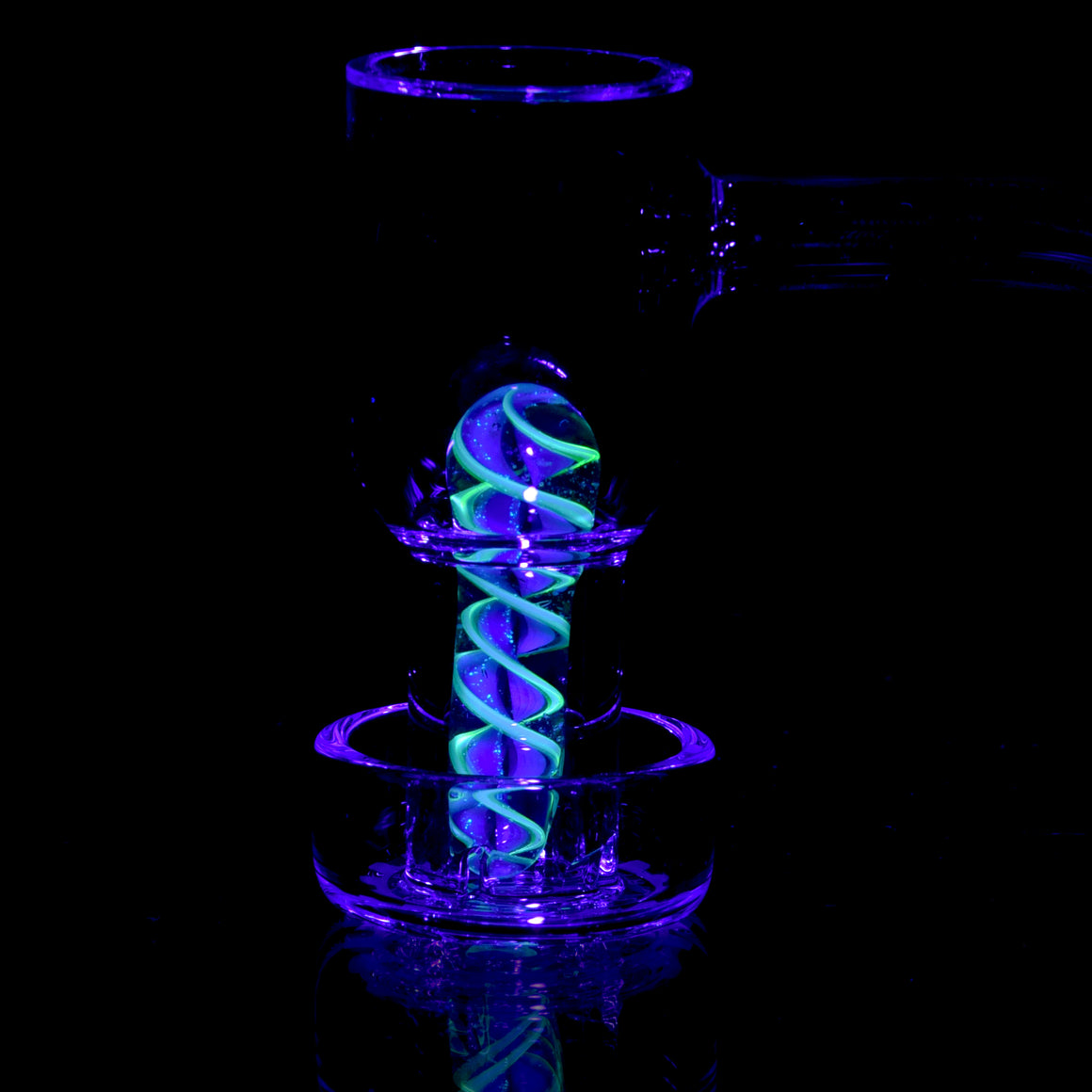 Heady UV Reactive Crushed Opal Spiral Pillar