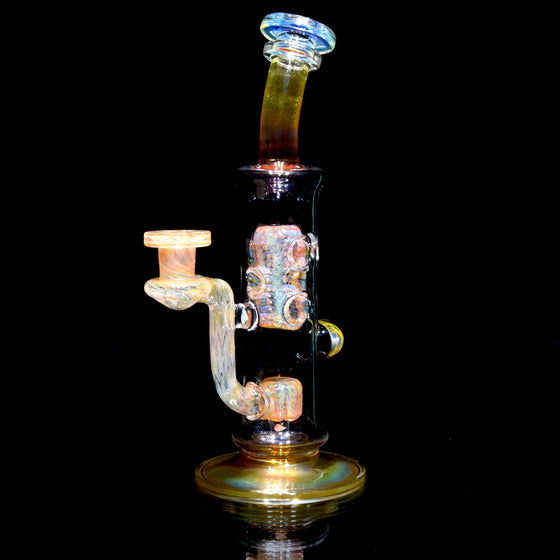 Fumed Straight Fab w/ Fume Swirl Marble - 14mm Female
