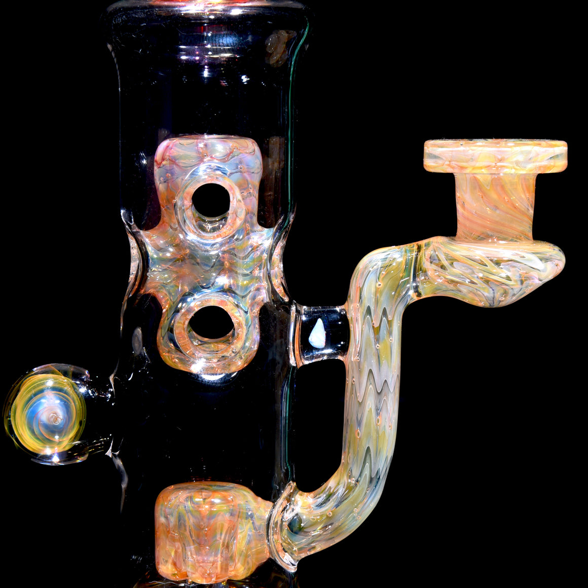 Fumed Straight Fab w/ Fume Swirl Marble - 10mm Female