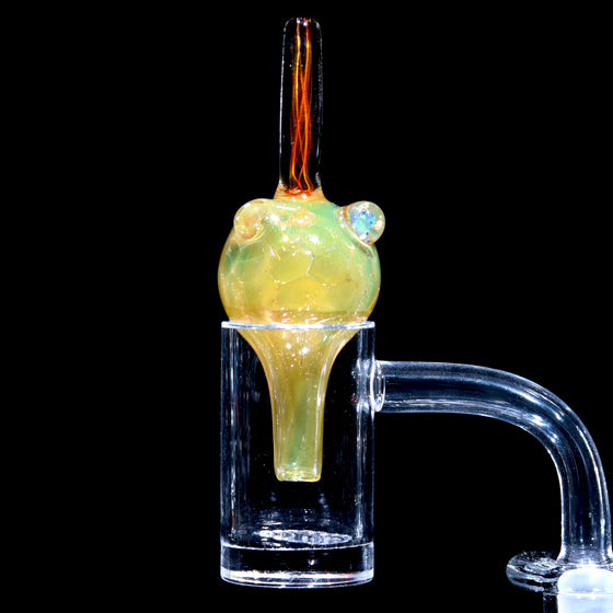 Fume Honeycomb & Lattice Bubble Cap w/ Opal