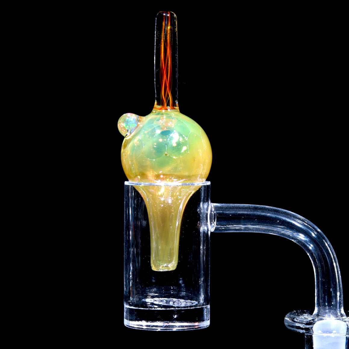 Fume Honeycomb & Lattice Bubble Cap w/ Opal