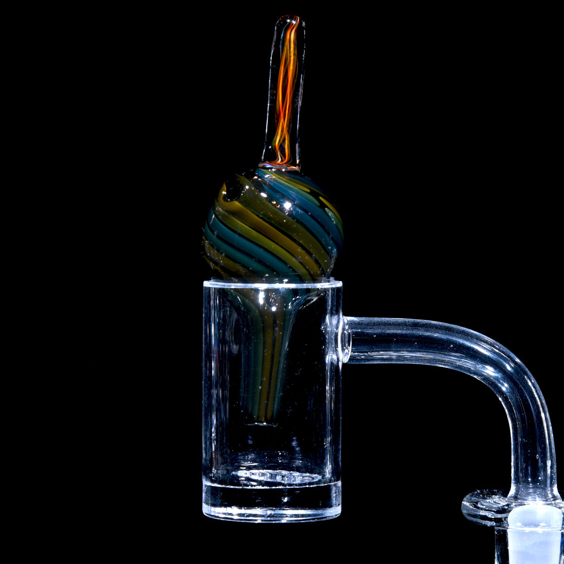 Fume Spiral & Lattice Bubble Cap w/ Opal
