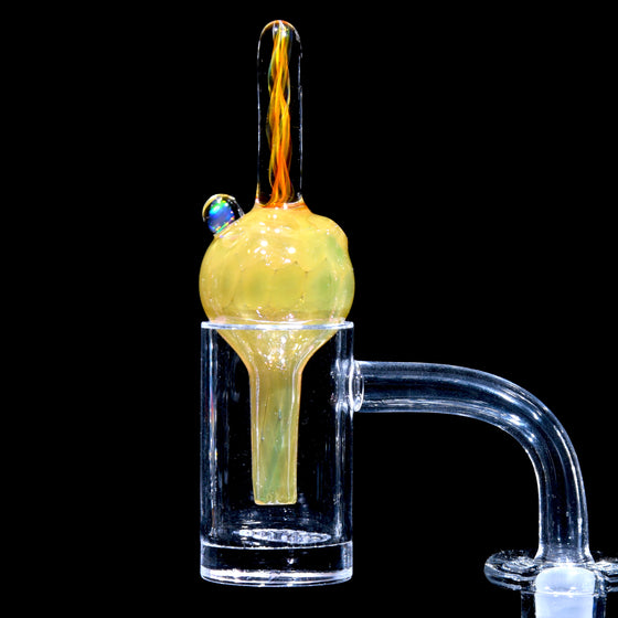 Fume Honeycomb & Lattice Bubble Cap w/ Opal