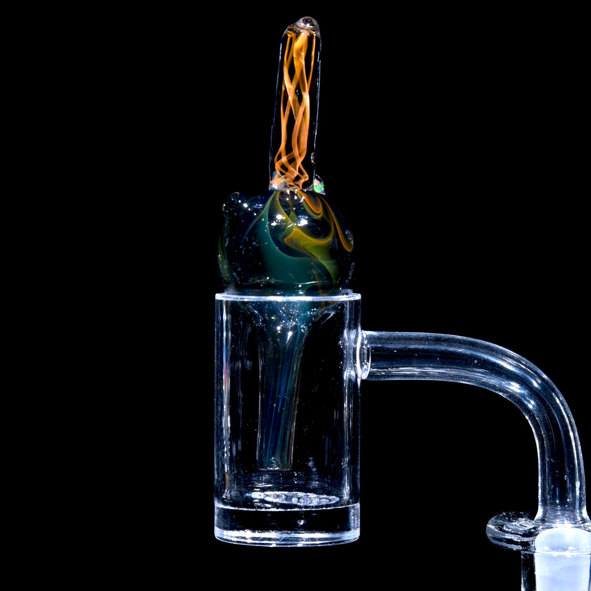 Fume Folds & Lattice Bubble Cap w/ Opal