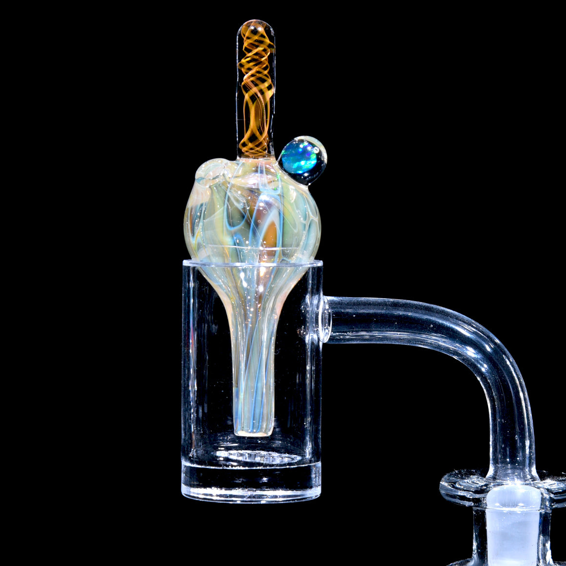 Fume Honeycomb & Lattice Bubble Cap w/ Opal