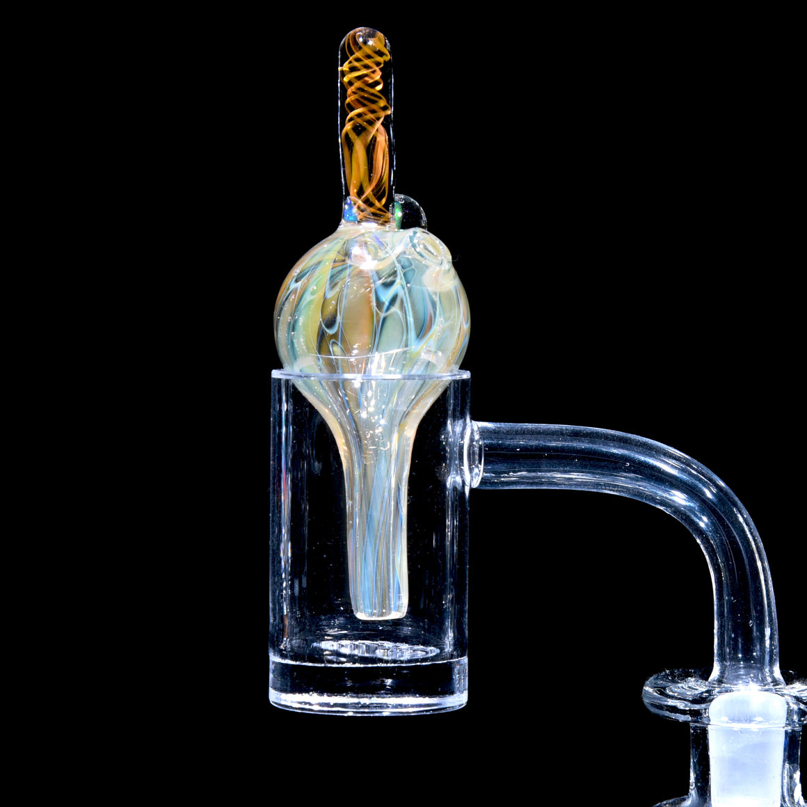 Fume Honeycomb & Lattice Bubble Cap w/ Opal