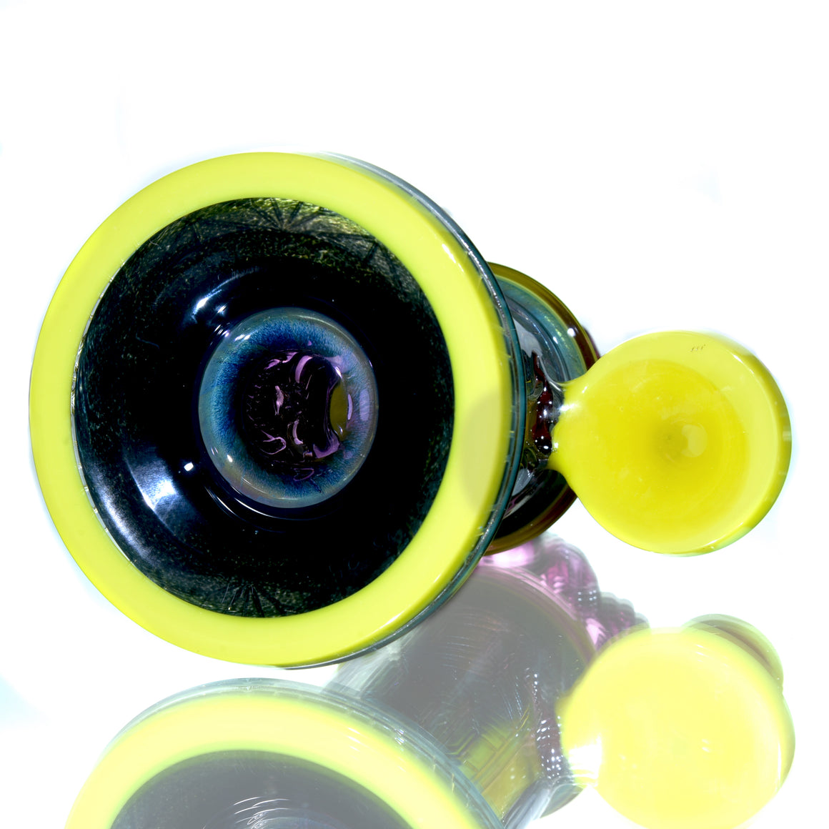 Custom Fully-worked Skull Elementum #1 - Dychroic Gold Amethyst/Roswell Gold/Fume - 10mm Female