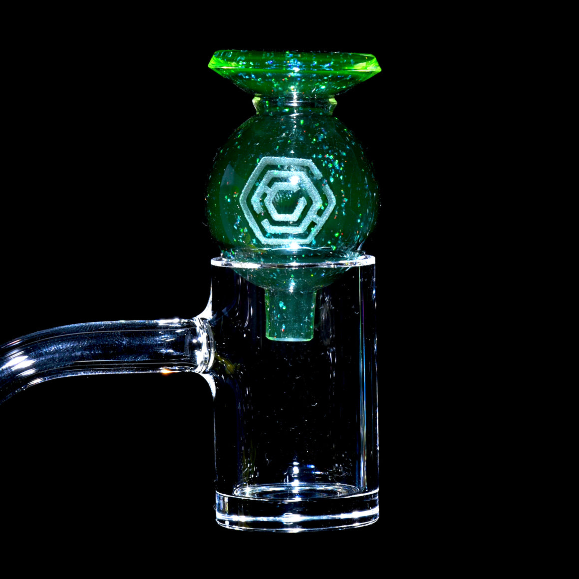 UV Reactive XL Crushed Opal Bubble Cap w/ Sandblasted Logo