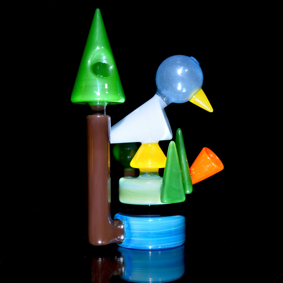 "Birdy in its Natural Habitat" Colorform Rig w/ Slide -  14mm Female