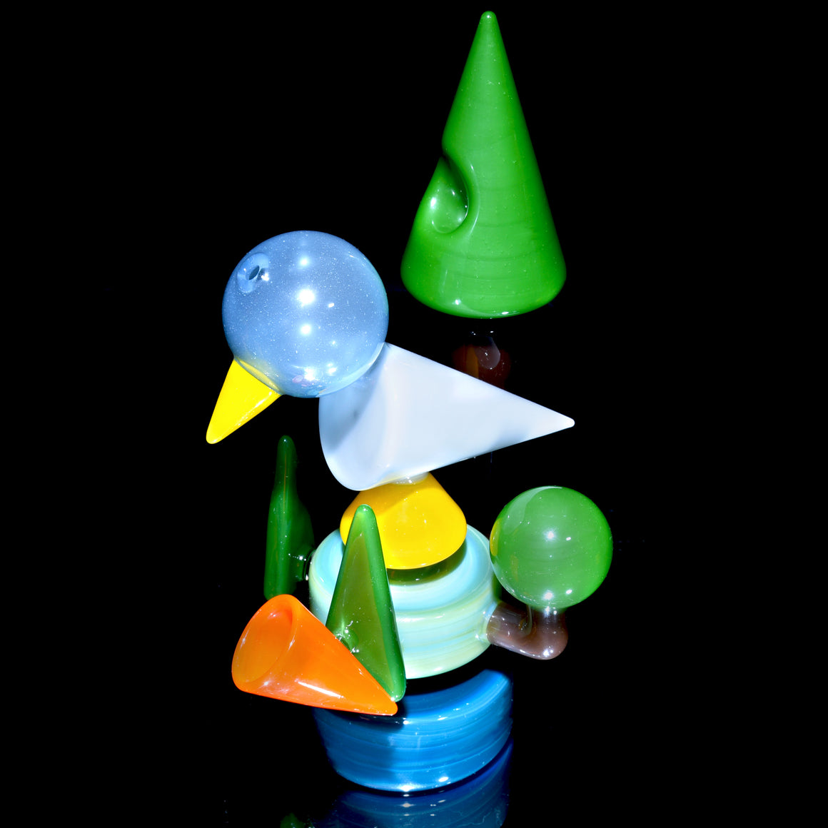 "Birdy in its Natural Habitat" Colorform Rig w/ Slide -  14mm Female
