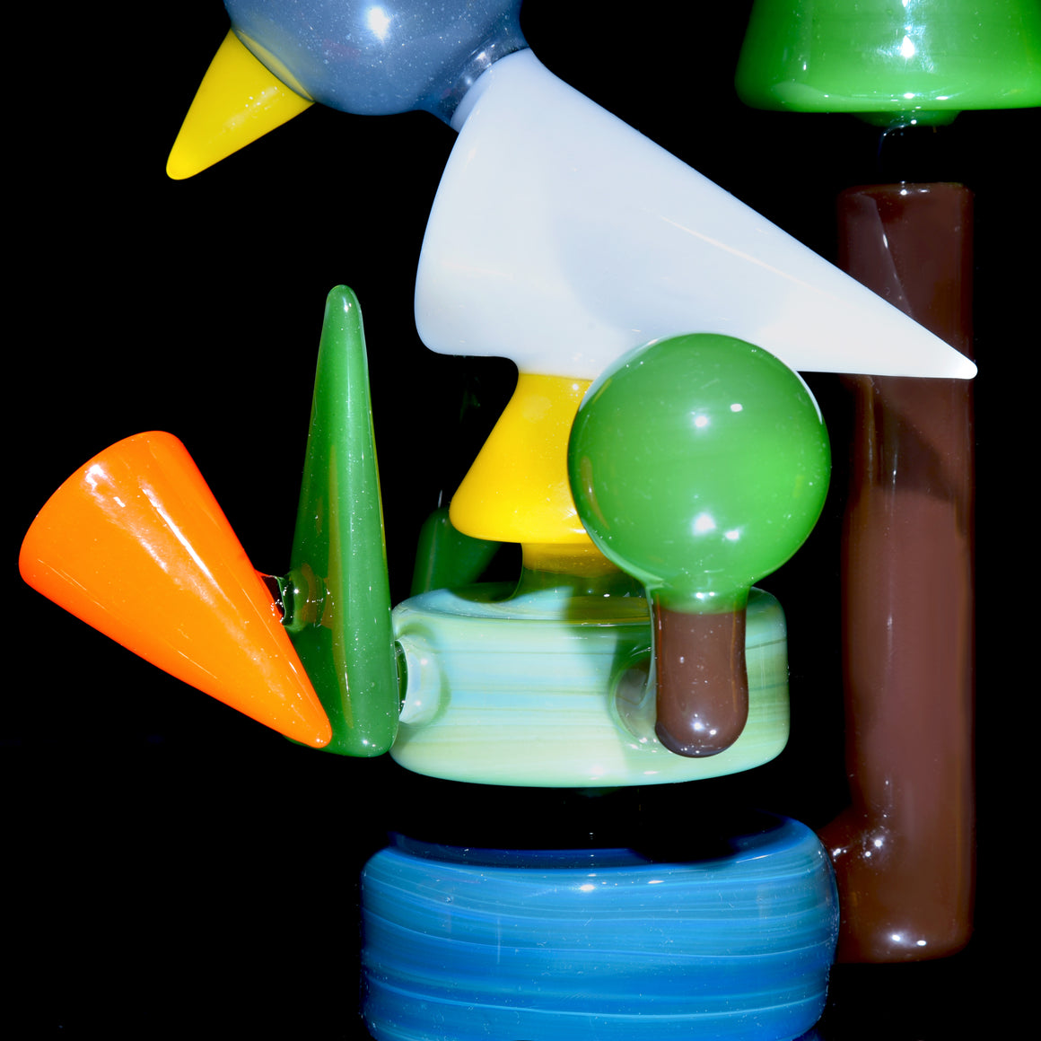 "Birdy in its Natural Habitat" Colorform Rig w/ Slide -  14mm Female
