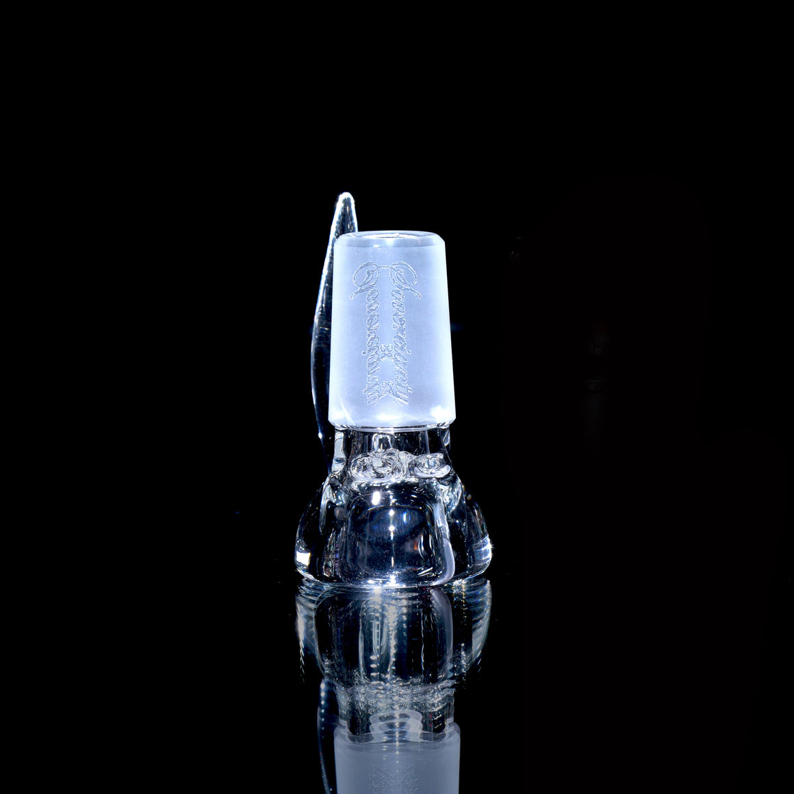 Clear 4-hole Horned Slide - 18mm Male