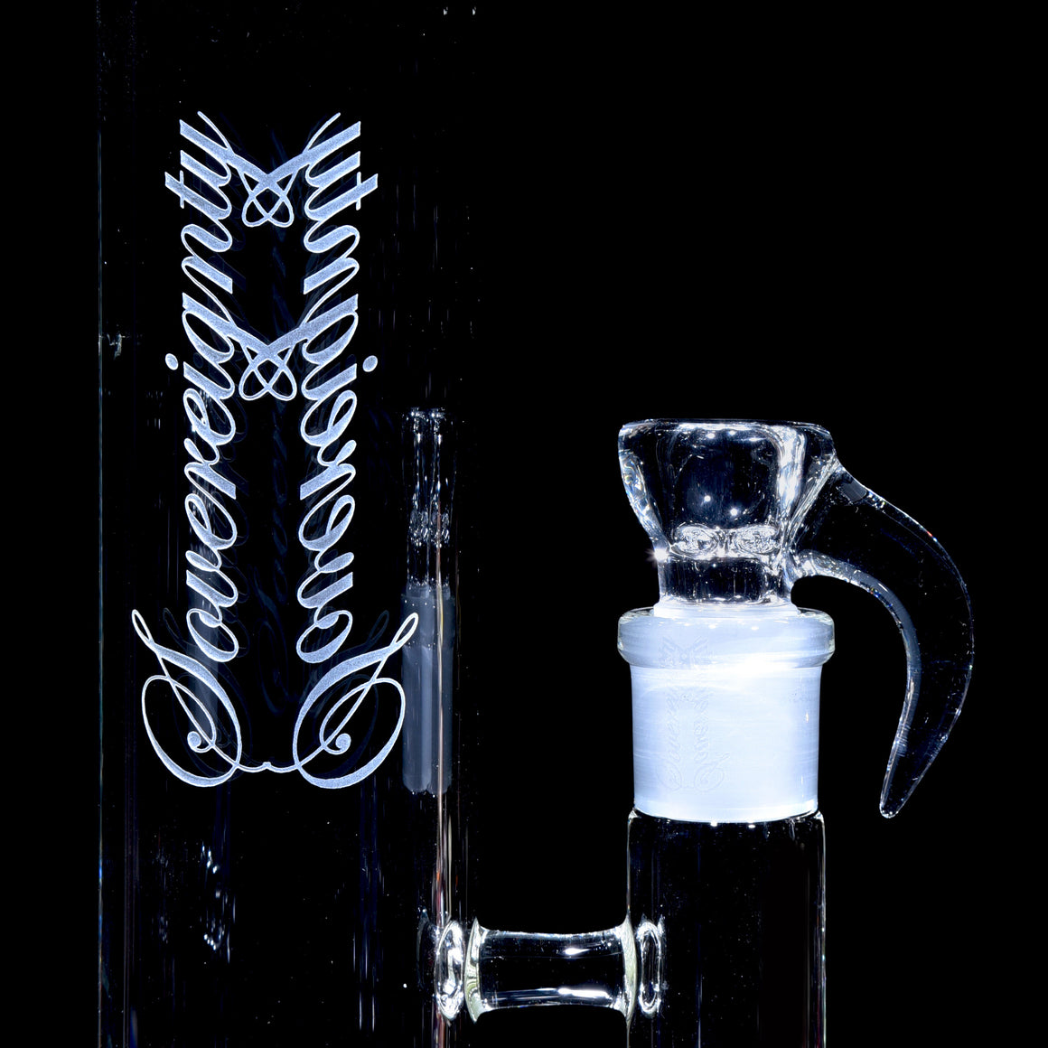 Clear 4-hole Horned Slide - 18mm Male