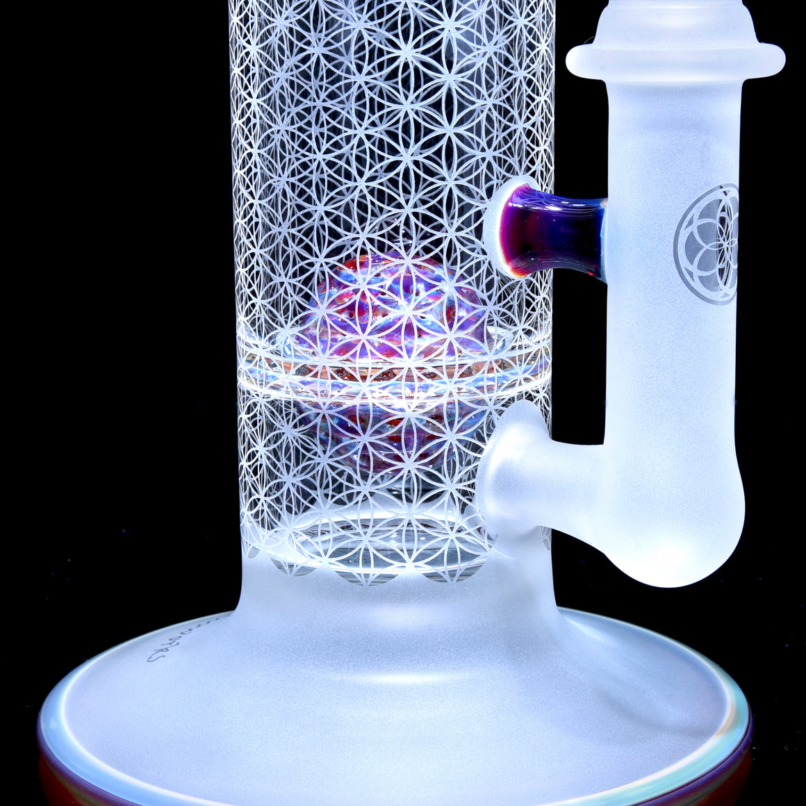 Worked & Sacred-G Sandblasted SoL-60 Lace-Sphere - Amber Purple - 18mm Female